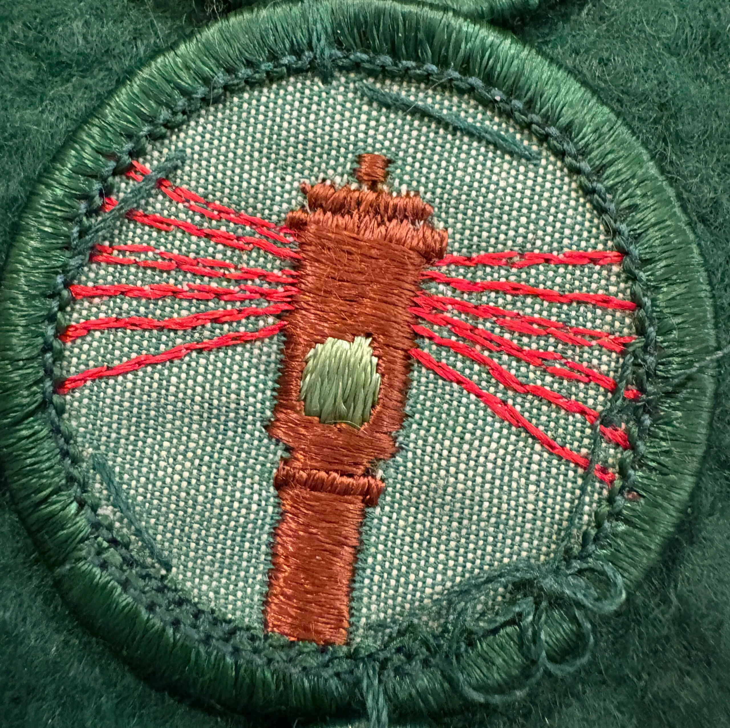 Red Rays From Light Badge Sewing Mannequin Badge